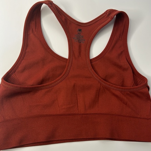 NEW BALANCE NB Ribbed Racerback Seamless‎ Athletic Tank Sports Bra Sz M - Picture 15 of 17